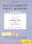Kearney & Trecker-Milwaukee-Kearney & Trecker CSM Nos. 4-5-6, Plain Milling Machine, Parts Manual-CSM-Nos. 4-5-6-01